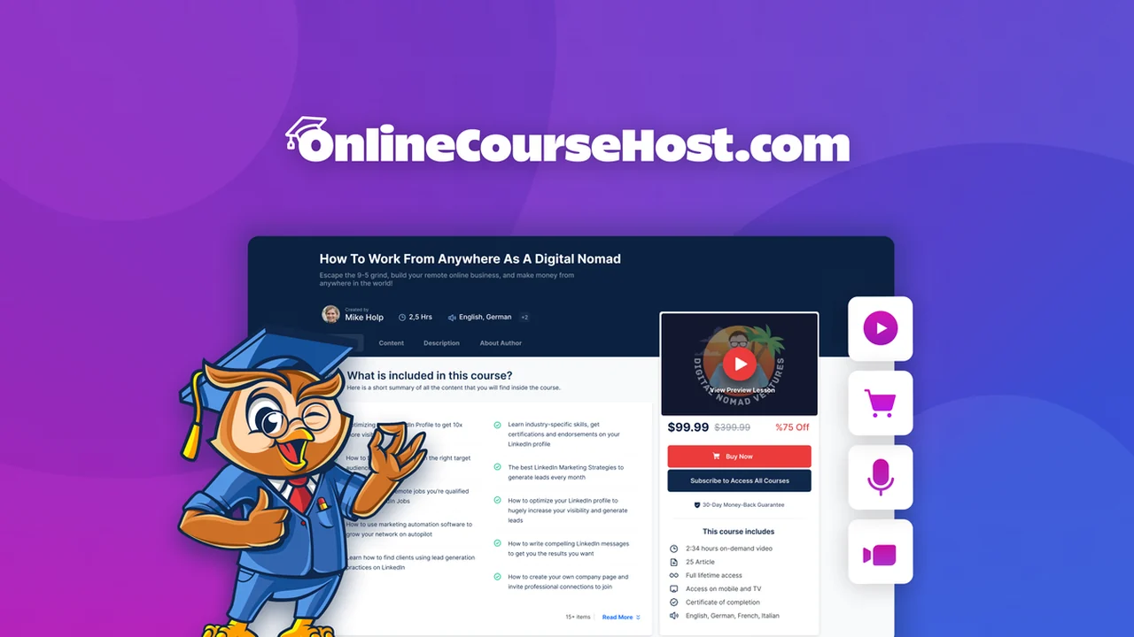 Unlock AI-Powered Course Creation with OnlineCourseHost.com