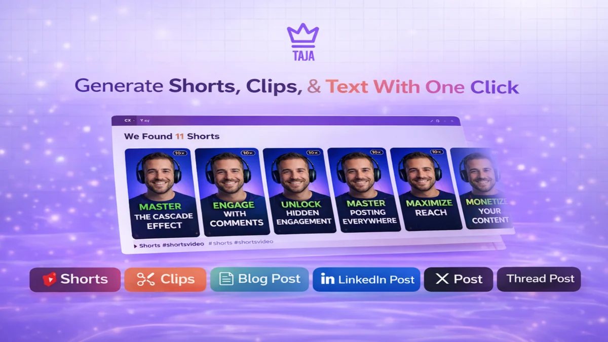 Taja: Effortless Video Repurposing for Social Media Success